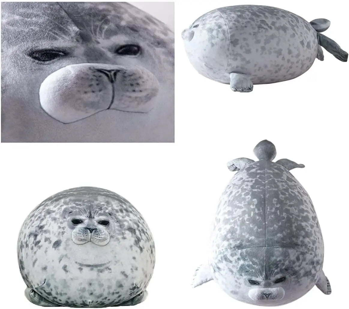 23.7 Inch Large Seal Plush Pillow: Soft Stuffed Animal Toy for Boys Girls, Cute Room Decor Ocean Animals Pillow