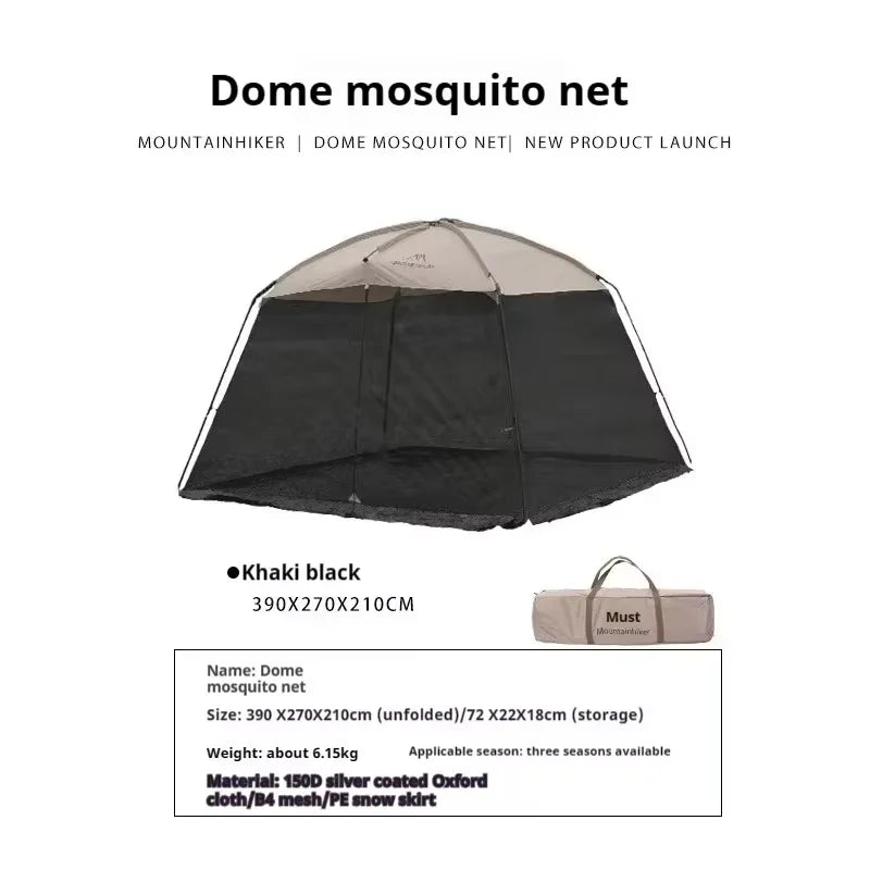 MOUNTAINHIKER Outdoor Camping Mosquito Net Automatic Tent Waterproof Silver Glue Anti-ultraviolet Beach Picnic Awning 6-15 P