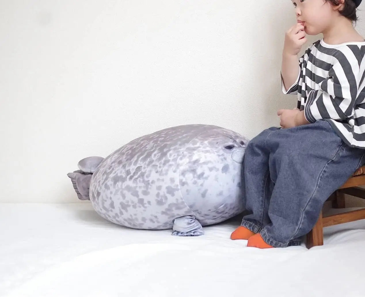 23.7 Inch Large Seal Plush Pillow: Soft Stuffed Animal Toy for Boys Girls, Cute Room Decor Ocean Animals Pillow